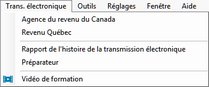 Menu-Electronic Filing-Fr